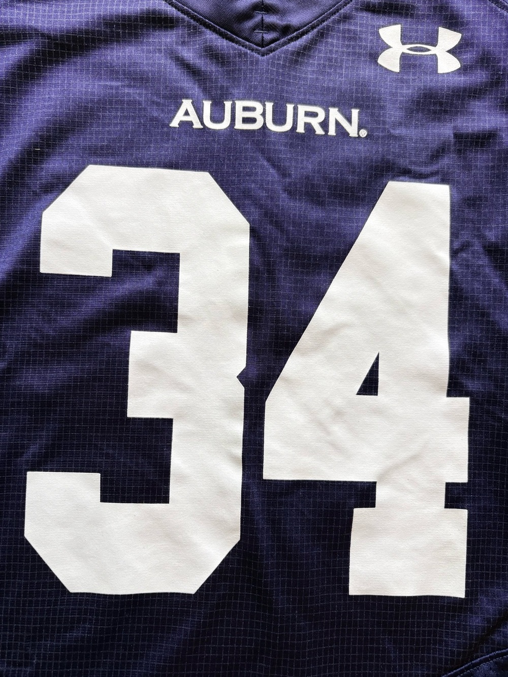 Under Armour Auburn University #34, Navy White Orange Football Jersey- men’s M - Picture 5 of 16